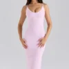 The Hourglass Baby Pink Midi Bandage Kjol