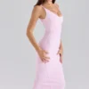 The Hourglass Baby Pink Midi Bandage Kjol