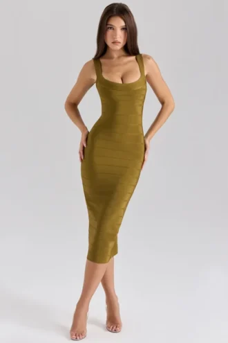 The OG Olive Midi Bandage Kjoler
