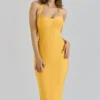 The Sculpt Orange Sherbet Midi Bandage Kjoler