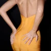 The Sculpt Orange Sherbet Midi Bandage Kjoler