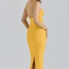 The Sculpt Orange Sherbet Midi Bandage Kjoler