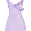 Tink Orchid Satin Ruffle Mini Kjoler