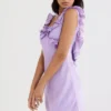 Tink Orchid Satin Ruffle Mini Kjoler