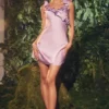 Tink Orchid Satin Ruffle Mini Kjoler