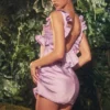 Tink Orchid Satin Ruffle Mini Kjoler