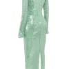 Titania Seafoam Sequin Maxi Aftenkjoler