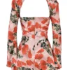 Toira Rose-korsettkjol med drapering og blomstertrykk