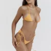 Santorini lys oransje bikinier med snøring i sidene som underdeler