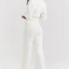 Vanna Off White bomullsstrikkede bukser