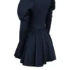 Venetia Midnight Satin Puff Sleeve Mini Kjoler