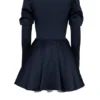 Venetia Midnight Satin Puff Sleeve Mini Kjoler