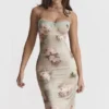 Venus Vintage blomstret midikjole