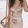 Venus Vintage blomstret midikjole