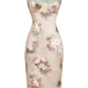 Venus Vintage blomstret midikjole