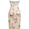 Venus Vintage blomstret midikjole