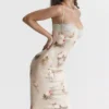 Venus Vintage blomstret midikjole