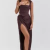 Vesper Rich Brown Maxi Skjørt