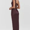 Vesper Rich Brown Maxi Skjørt