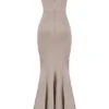 Violette Mushroom Satin Fishtail Aftenkjoler