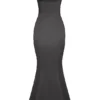 Violette Shadow Satin Fishtail-aftenkjole