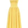 Vivien Apricot Cotton Midi Sommerkjoler