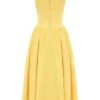 Vivien Apricot Cotton Midi Sommerkjoler