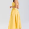 Vivien Apricot Cotton Midi Sommerkjoler