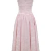 Vivien Strawberry Shortcake Gingham Midi Sommerkjoler
