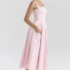 Vivien Strawberry Shortcake Gingham Midi Sommerkjoler