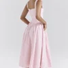 Vivien Strawberry Shortcake Gingham Midi Sommerkjoler