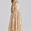 Ysabella Warm Rose Print Cotton Midi Sommerkjoler