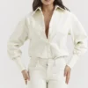 Zuri elfenbensfarget denimskjorte